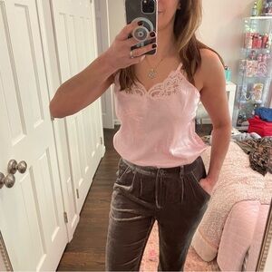 Lilly Of France Pink Satin Vintage Cami